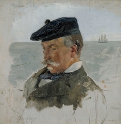 Portrait of Adolf von Becker the Painter by Albert Edelfelt