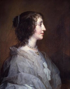 Portrait of Queen Henrietta Maria in Profile by Anthony van Dyck