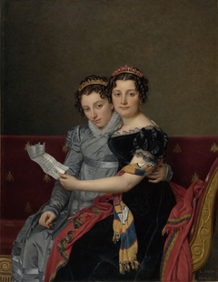 Portrait of the Sisters Zénaïde and Charlotte Bonaparte by Jacques-Louis David