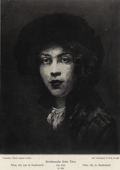 Portrait of Titus (overpaint removed between 1908-1935) by Rembrandt