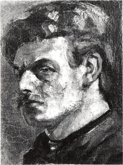 Portret van een man met snor by Theo van Doesburg