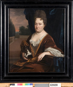 Portret van een vrouw, mogelijk Maria le Maire (1647-1721). Echtgenote van 1) Cornelis van Groenendijk, 2) François Verbott by Gerrit Alberts