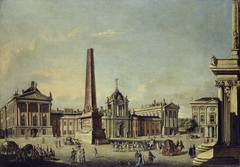 Potsdam, Old Market. View to obelisk and "Stadtschloss" (palace-in-town) by Johann Friedrich Meyer