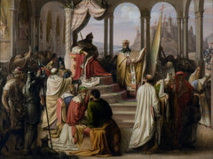 Prince Vladimir chooses a religion in 988.(A religious dispute in the Russian court) by Johann Lebrecht Eggink