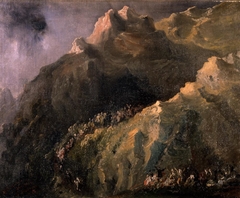 Procession in the Picos de Europa by Genaro Pérez Villaamil