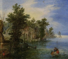River scene by Jan Brueghel the Younger