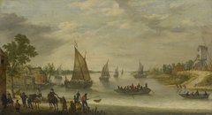 River Scene with Boats by Adam Willaerts