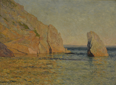 Rochers au soleil couchant by Maxime Maufra