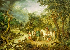 Rudolf von Habsburg und der Priester by Johann Nepomuk Hoechle