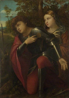 Saint George and a Female Saint by Palma Vecchio