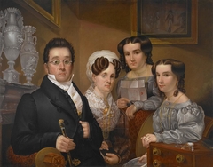 Samuel Beals Thomas, with His Wife, Sarah Kellogg Thomas, and Their Two Daughters, Abigail and Pauline by Edward Dalton Marchant