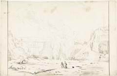 Schets van de Solfatara bij Pozzuoli, buiten Napels by Gerard ter Borch I