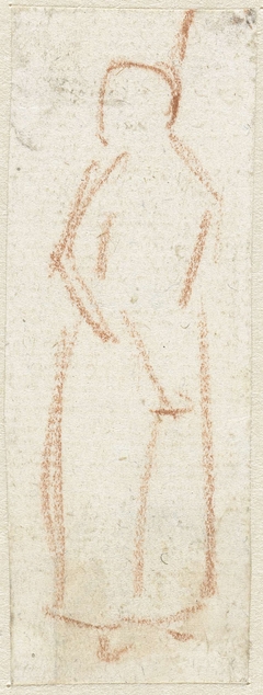 Schets van een staande figuur by Simon Andreas Krausz