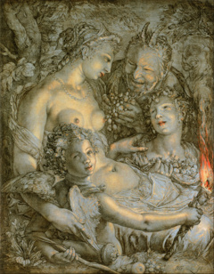Sine Cerere et Libero friget Venus (Without Ceres and Bacchus, Venus Would Freeze) by Hendrik Goltzius