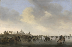 Skating on the Merwede near Dordrecht by Jan van Goyen