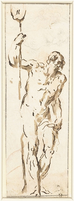Staande Hercules, leunend op zijn knots by Unknown Artist