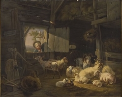 Stable with Sheep and Goats
