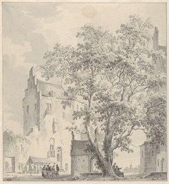 Stadsgezicht by Paulus van Liender