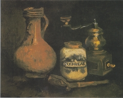 Still Life with Coffee Mill, Pipe Case and Jug by Vincent van Gogh