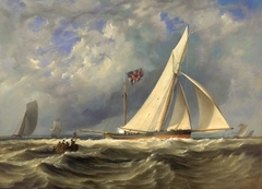 The 'Alarm' winning the Ladies Challenge Cup at Cowes, 14 August 1830 by Joseph Miles Gilbert