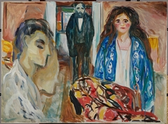 The Artist and his Model. Jealousy-Theme by Edvard Munch