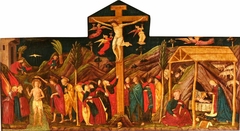 The Clumber Retable (The Baptism of Christ; The Crucifixion; The Nativity) by Anonymous