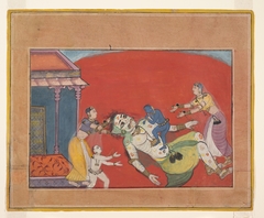 The Death of the Demoness Putana: Folio from a Bhagavata Purana Series by Anonymous