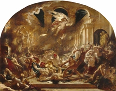 The Destroying Angel and Daemons of Evil Interrupting the Orgies of the Vicious and Intemperate by William Etty