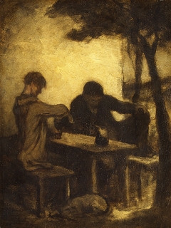 The Drinkers by Honoré Daumier
