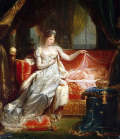 The Empress Marie-Louise watching over the sleep of the King of Rome by Joseph Franque