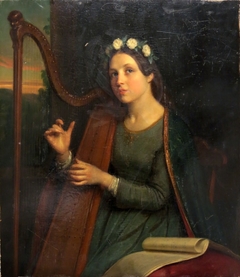 The Harp Player by Charles van Beveren