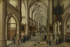 The Interior of a Gothic Church looking East by Hendrik van Steenwijk II