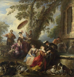 The Return from the Hunt by Joseph François Parrocel