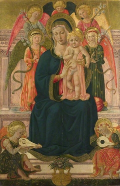 The Virgin and Child Enthroned with Angels by Anonymous