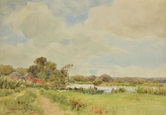 The Water Meadows, Ringwood, Hampshire by Wilfred Williams Ball