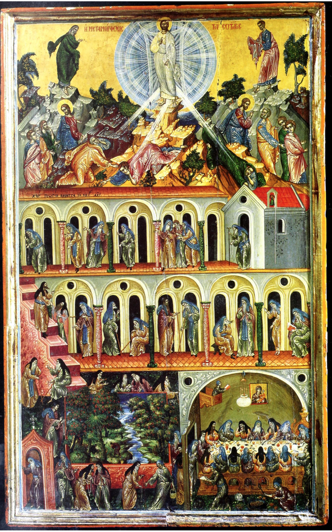 Transfiguration and Monastic Scenes (Klontzas)