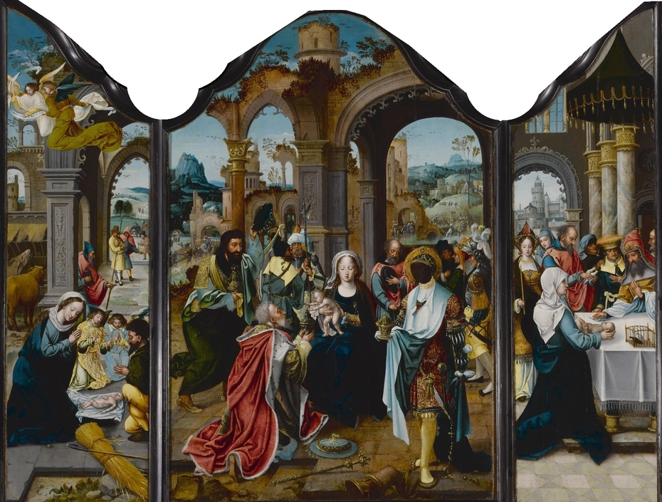 Triptych of Nativity, Adoration of the Magi, Presentation in the Temple