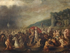 Triumph of Neptune and Amphitrite with Distant Figures feasting in a Cave