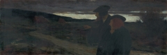 Two Figures at Sunset by Anonymous