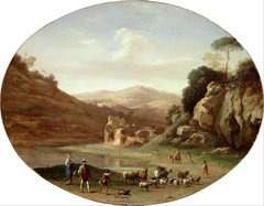 Valley with Ruins and Figure by Cornelis van Poelenburch