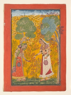 Vasanti Ragini, Page from a Ragamala Series (Garland of Musical Modes) by Anonymous
