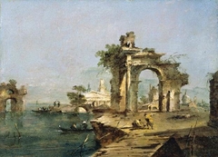 Venetian Capriccio by Francesco Guardi