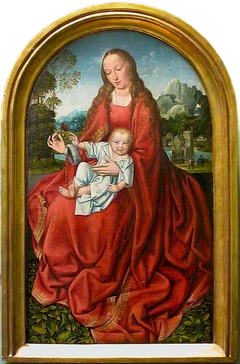 Vierge à l'Enfant dans un paysage