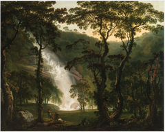 View of Powerscourt Waterfall by George Barret