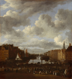 View of the Damrak in Amsterdam by Jacob van Ruisdael