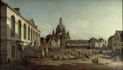 View of the Neumarkt in Dresden from the Jüdenhofe