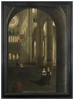 View of the north transept of Westminster Abbey in London by Samuel van Hoogstraten