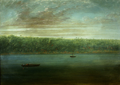 View of the Shore of the Amazon - Boat Sketch by George Catlin