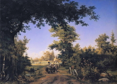 View on the Outskirts of St. Petersburg by Ivan Shishkin