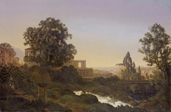 Villa d'Este in Tivoli by Ernst Ferdinand Oehme